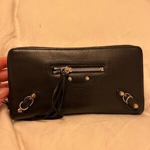 Balenciaga Wallet Black Leather